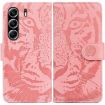 Tecno Camon 40 Pro 4G Pink Tiger Embossing Flip Leather Case - 1