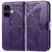 Ulefone Note 16 Pro Dark Purple Embossed Leather Phone Case Cover - 2