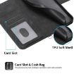 Xiaomi 14 Ultra Black Embossed Flowers Wallet Leather Phone Case - 5