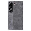 Tecno Camon 40 Grey Geometric Embossed Leather Phone Case - 4