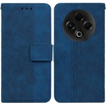 Tecno Spark 30 4G Blue Geometric Embossed Leather Phone Case - 1