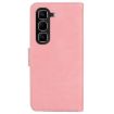 Infinix Hot 50 Pro 4G Pink Leather Flip Case - Skin Feel Pure Color - 3