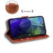 Tecno Camon 40 Brown Leather Flip Case - Skin Feel Pure Color Cover - 5