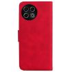 Tecno Spark 30 Pro Red Leather Flip Case - Skin Feel Pure Color - 3