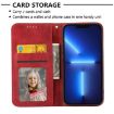 Xiaomi 14 Ultra Red Magnetic Leather Phone Case - Cubic Grid Calf Texture - 4