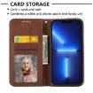 Xiaomi 14 Ultra Brown Magnetic Leather Phone Case - Calf Texture - 4