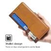 Vivo X200s 5G Leather Phone Case - Dark Brown & Gold Contrast - 5