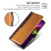 Vivo X200s 5G Leather Phone Case - Dark Brown & Gold Contrast - 6