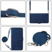 Infinix GT 30 Pro Blue 3D Embossed Flip Leather Crossbody Case - 3