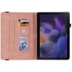 Samsung Galaxy Tab 9+ Rose Gold Butterfly Flower Leather Case - 3