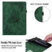 Samsung Galaxy Tab S5e T720/T725 Green Butterfly Flower Leather Case - 6