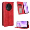 Ulefone Note 15 Red Leather Phone Case with Magnetic Buckle Retro Texture - 1