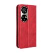 Ulefone Note 17 Pro Red Leather Phone Case with Magnetic Buckle Retro Texture - 3