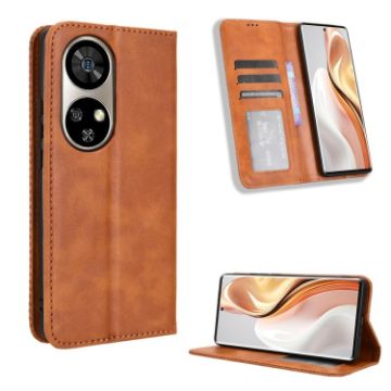 Ulefone Note 17 Pro Brown Leather Phone Case with Magnetic Buckle - 1