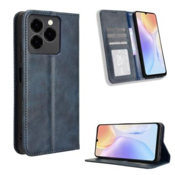 Ulefone Note 20 Pro Blue Leather Phone Case with Magnetic Buckle Retro Texture - 1