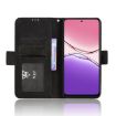 OPPO A5x Leather Phone Case Black - Calf Texture, Card Slots, 4G/5G Global - 6