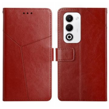 OPPO A5 5G Brown Y-Pattern Flip Leather Phone Case - Global Version - 1