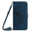 OPPO A5x 4G/5G Sun Flower Embossed Flip Leather Case with Lanyard - 2