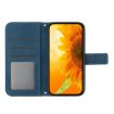 OPPO A5 5G Sun Flower Embossed Flip Leather Case with Lanyard Blue - 3