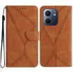 OPPO A5x 4G/5G Global Brown Embossed Leather Phone Case - 1