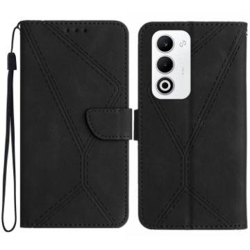 OPPO A5 5G Black Embossed Leather Phone Case - Global Stitching - 1