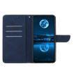 OPPO A5 5G Blue Embossed Leather Phone Case - Global Stitching - 3