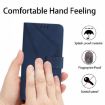OPPO A5 5G Blue Embossed Leather Phone Case - Global Stitching - 6