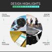 SPOVAN PR1 Black Waterproof Luminous Bluetooth Smart Watch - 5