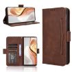 Ulefone Note 17 Pro Leather Phone Case Brown - Card Slots, Calf Texture - 1