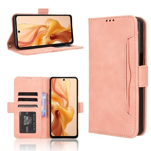 Ulefone Note 18 Ultra Pink Leather Phone Case with Card Slots - 1