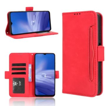 Ulefone Note 19 Red Leather Phone Case with Card Slots - 1