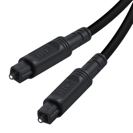 10m EMK OD4.0mm Square to Square Digital Audio Optical Cable (Black) - 1