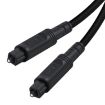 15m EMK OD4.0mm Square to Square Digital Audio Optical Cable (Black) - 1