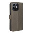 Ulefone Note 16 Pro Brown Leather Phone Case with Diamond Texture - 3
