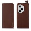 For Honor 400 Pro Global Leather Phone Case - Brown Cowhide Nappa  - 1