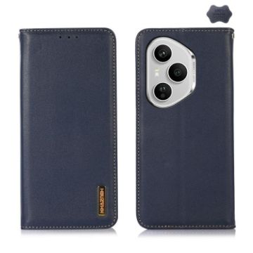 For Honor 400 Pro Global Blue Leather Phone Case - KHAZNEH Nappa Cowhide - 1