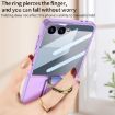 Samsung Galaxy Z Flip7 5G Pink Shockproof Case with Ring Wrist Strap - 6