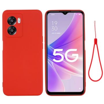 OnePlus Nord N300 Red Liquid Silicone Shockproof Phone Case - 1