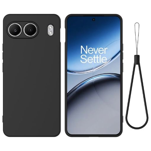OnePlus Nord 4 Black Liquid Silicone Shockproof Phone Case - 1