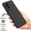 For Honor 200 Black Liquid Silicone Dropproof Full Coverage Phone Case - 2