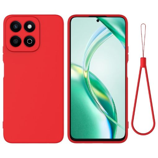 For Honor 200 Red Liquid Silicone Dropproof Full Coverage Phone Case - 1