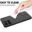 For Honor X7c/Play 200 Plus Black Liquid Silicone Dropproof Phone Case - 8