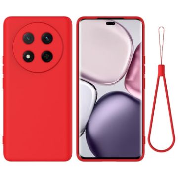 For Honor X9c/X60 Pro 5G Red Liquid Silicone Dropproof Phone Case - 1