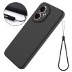 For Honor 400 Black Liquid Silicone Dropproof Phone Case 156.5mm - 7