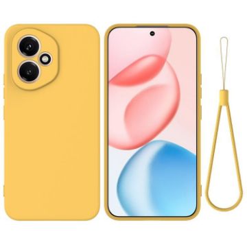 For Honor 400 Yellow Liquid Silicone Dropproof Phone Case 156.5mm - 1