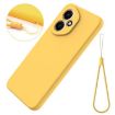For Honor 400 Yellow Liquid Silicone Dropproof Phone Case 156.5mm - 7