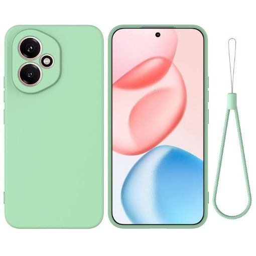 For Honor 400 Global 156.5mm Green Liquid Silicone Dropproof Phone Case - 1