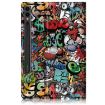 Samsung Galaxy Tab S9+ 360 Rotation Stand Leather Case (Graffiti) - 3