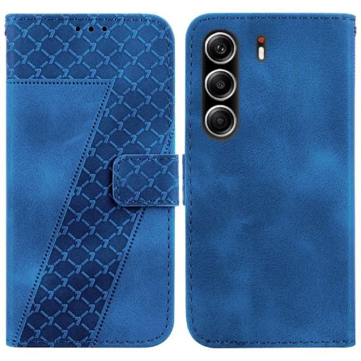 Tecno Camon 40 Pro 4G Embossed Leather Phone Case - Blue - 1