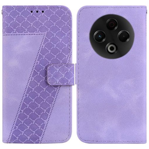 Tecno Spark 30 4G Embossed Leather Phone Case - Purple - 1